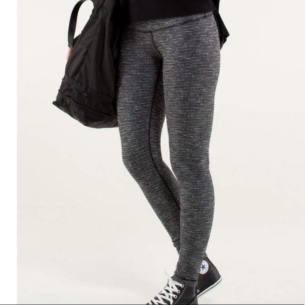 Lululemon grey heathered wunder under leggings